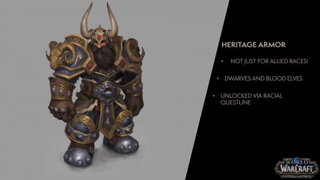 Vermächtnis-Rüstung für Zwerge und Blutelfen